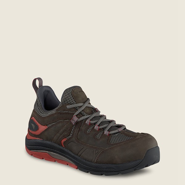 Red Wing Mens Cooltech™ Athletics - Safety Toe - Work Shoes Dark Brown - 9587CFDXU